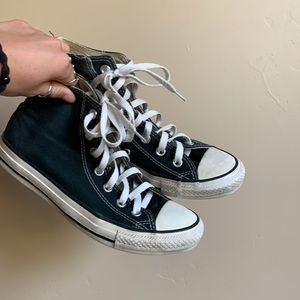 Black high top converse